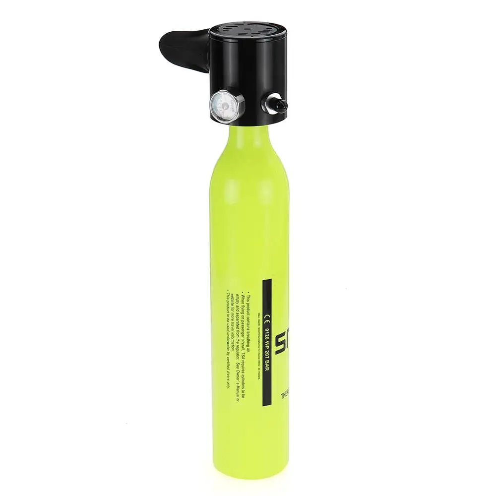 Air Tank 4Pcs 0.5L Mini Scuba Oxygen Cylinder Air Tanks Diving Equipment For Snorkeling Underwater Breathing with Pump Respirator Bag - Цвет: Air Tank