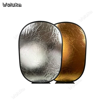

100*150cm Portable gold silver reflector Double-sided oval reflector RHN reflective panel advertising studio kit CD50 T10
