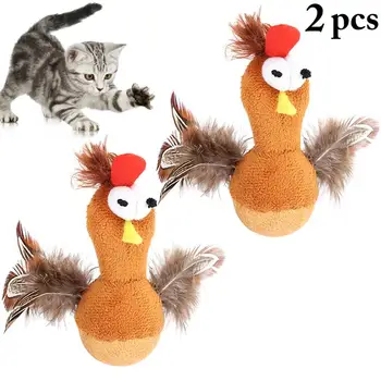 

2PCS Cat Toys Cute Tumbler Animal Cat Scratch Toys Cat Interactive Play Toys