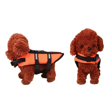 

Pet Life Vest Life Jackets Dog Cat Safe Clothes Protection Vest Swimwear Orange