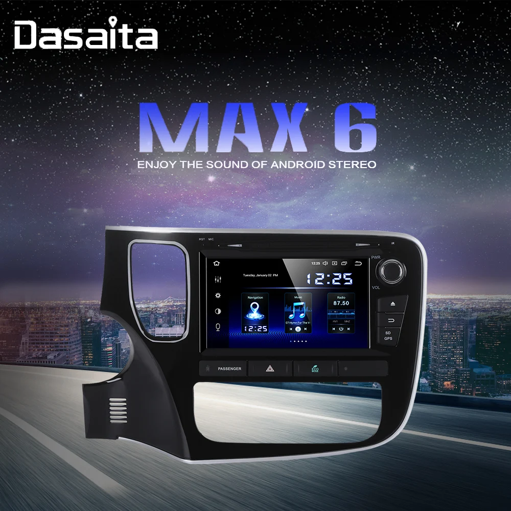 

Auto Radio 8" Display Android 9.0 For Mitsubishi Outlander 2015 2016 2017 GPS 1024*600 Bluetooth MP3