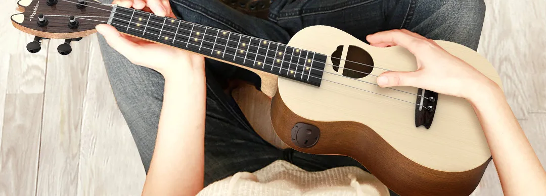Xiaomi Populele Q1 23 дюйма Смарт-концертная укулеле Ukelele Uke поддерживает приложение обучения BT подключение ABS Гриф для начинающих
