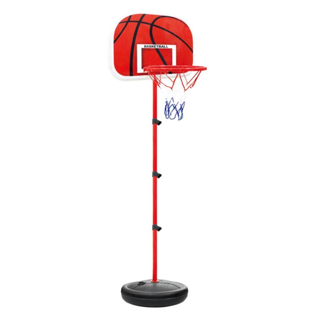 

Portable Basketball Hoop Stand Net & Ball Set for Kids & Adults Indoor Outdoor Play Sport Games, Adjustable Stand 30-63inches