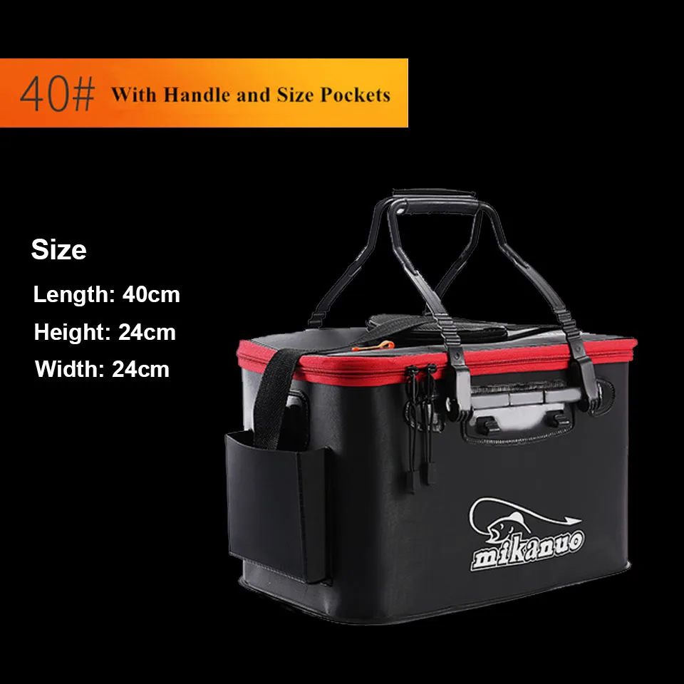 Only box 23L Ходить рыбы 11/19/23/28/35L складной утолщаются EVA живой рыбы бак коробка ведро для кемпинга на открытом воздухе Рыбалка снасти Оборудование - Цвет: Only box 23L