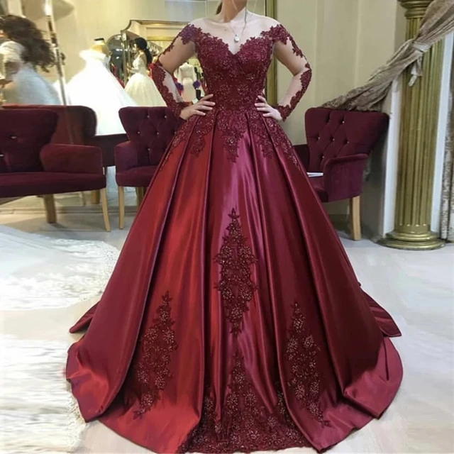 Share more than 118 maroon gown for prom latest