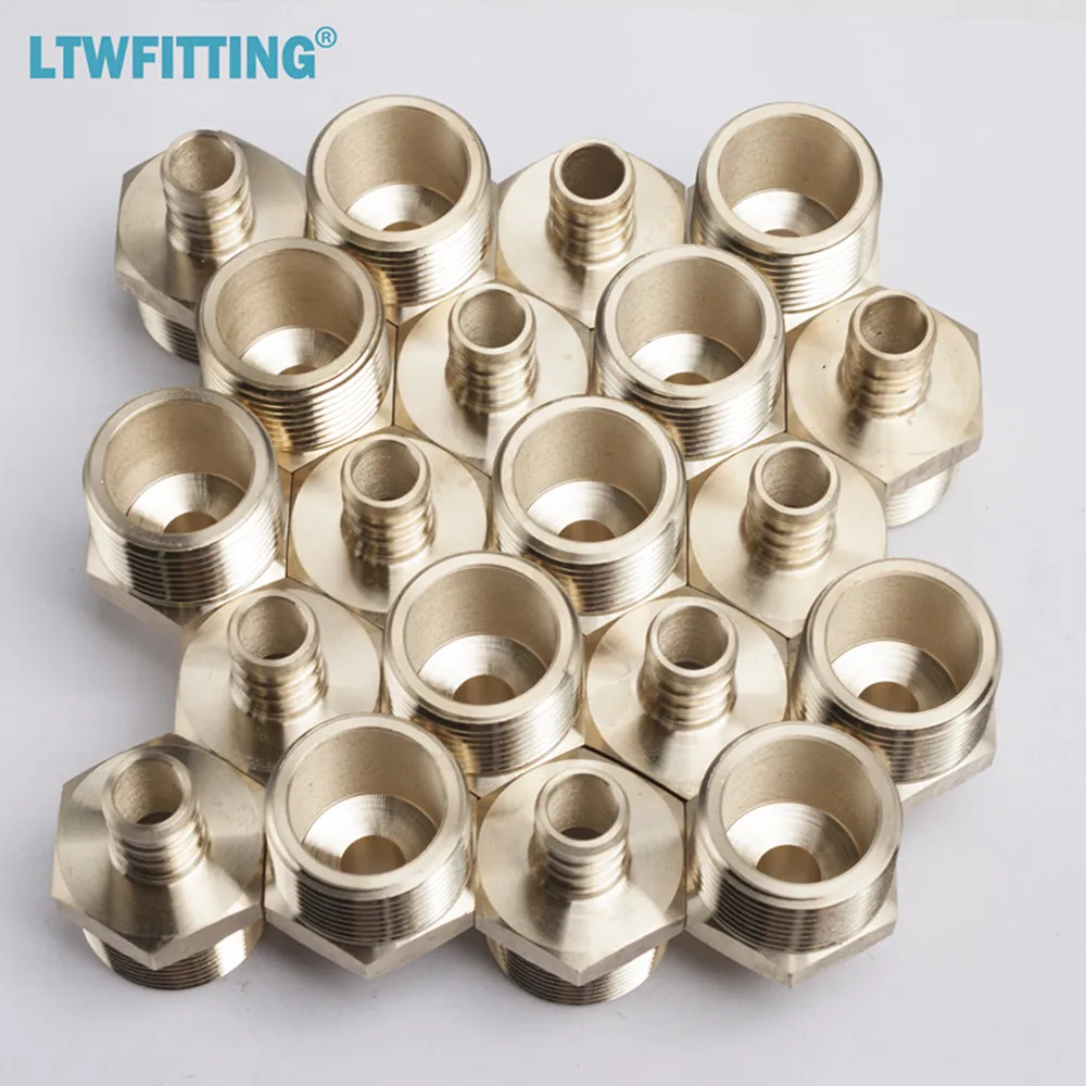 LTWFITTING бессвинцовый Латунный переходник PEX Fitting 1/2 &quotPEX x 3/4&quot Мужской NPT обжимной
