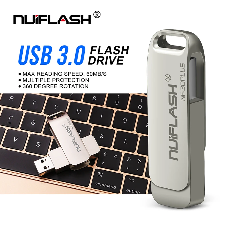 Новое поступление USB 3,0 флеш-накопитель вращающийся металлический флеш-накопитель 128 Гб 64 Гб usb ключ 32 ГБ 16 ГБ высокоскоростной флеш-накопитель USB карты памяти