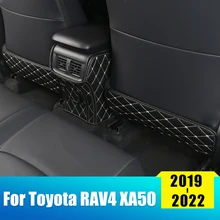 Caja Central con reposabrazos para asiento trasero de niños, almohadilla protectora a prueba de Patadas para Toyota RAV4 2019 2020 2021 2022 RAV 4 XA50, accesorios