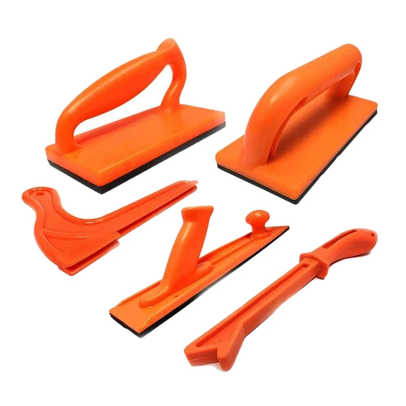 

Woodworking Tools 5 Pcs Plastic Table Saw Pusher Push Block and Stick Package -Orange