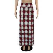 Повседневная богемная клетчатая юбка с принтом, винтажная женская летняя пляжная Цветочная юбка с принтом, высокая талия, элегантная длинная юбка, Пляжная Макси 9,5