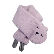 Зима; Детский шарф-хомут для мальчиков и девочек; шаль, Косынка с принтом в виде персонажей из мультфильма, теплые флисовые шарфы