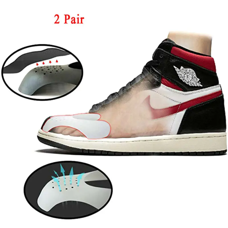 B Baosity 4 Pairs Women Men Sneaker Shields Protector Toe Box Decreaser Wearable Inserts Anti Crease Comfort Cover 