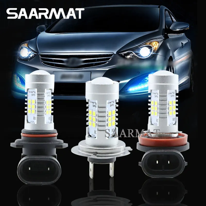Пара 9005 H10 9006 H7 H8 H9 H11 H16(JP) 21 SMD светодиодный ные лампы Противотуманные фары DRL