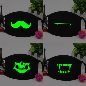 

1PCS Luminous Cotton Mouth Mask Light in the dark Anti dust warm Cool Unisex Teeth Respirator Noctilucent Mask