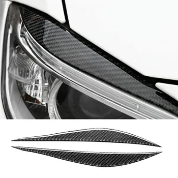 

Black Headlight Eyebrow Trim Decor Soft Accessory Parts 2pcs High Quality