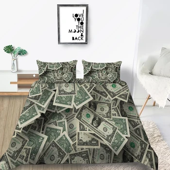 

A Pile Of Money Bedding Set 3D Print High End Duvet Cover Luxury Queen King Twin Full Single Double Unique Design Bed Set