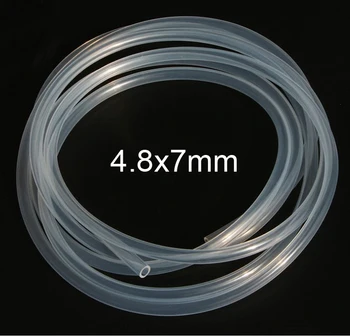 

4.8x7mm 4.8mm 7mm Transparent silica gel tube food Peristaltic pump silicone tube lucency silicon hose FDA tasteless tubing