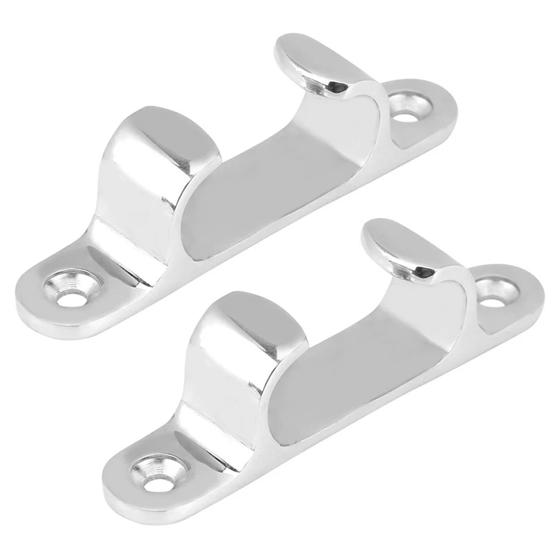 2Pcs 4 Inch Boat Yacht 316 Stainless Steel Bow Chock Fair Lead Line Cleat Hardware for Marine Yacht
