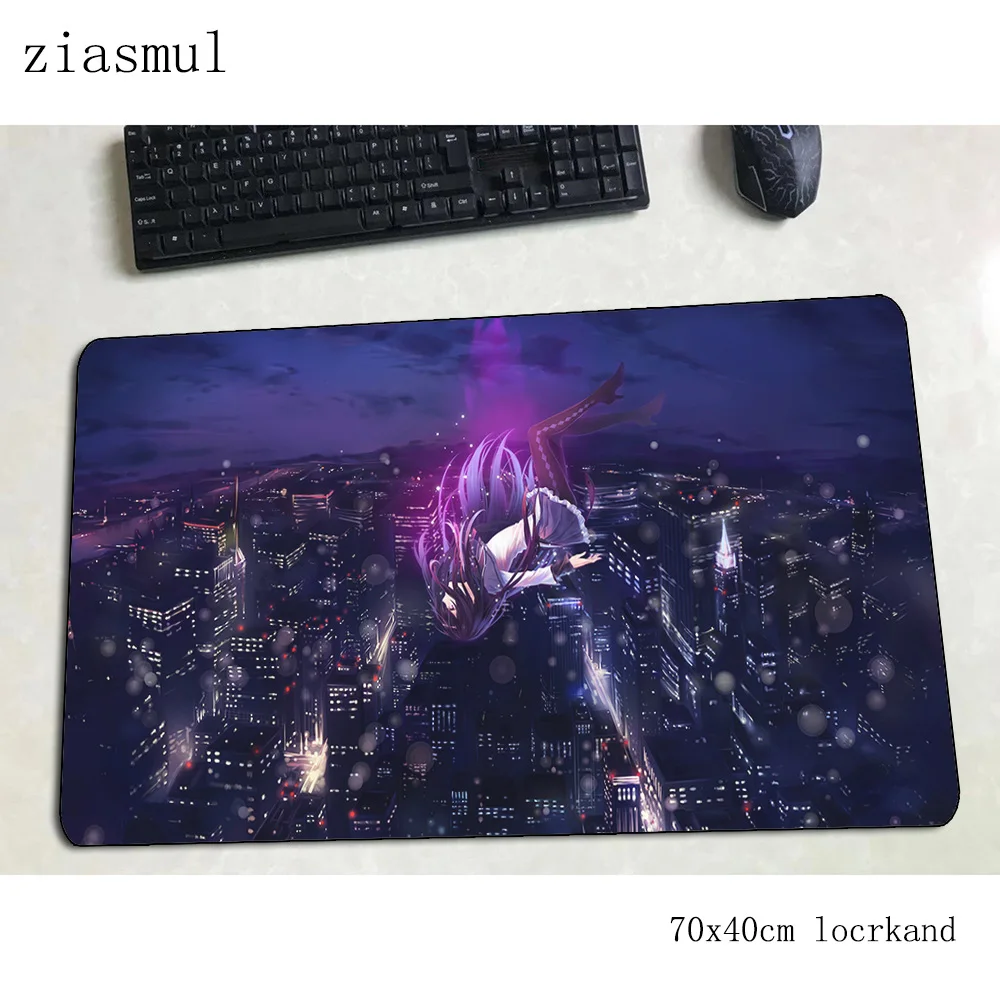 Homura Akemi Коврик Для Мыши Компьютерный коврик 70x40 см игровой коврик для мыши большой толстый коврик для мыши Клавиатура игры ПК геймер стол
