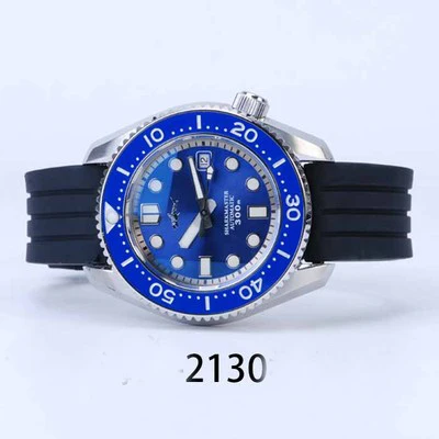 Tuna SBDX001 новые часы для дайвинга керамический ободок сапфировое стекло 300 м водостойкий Швейцарский 2824 механическое движение наручные часы мужские - Цвет: rubber blue