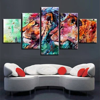 

5 pieces animal lion set 5d diy diamond painting full square diamond embroidery pattern mosaic diamond painting needlework