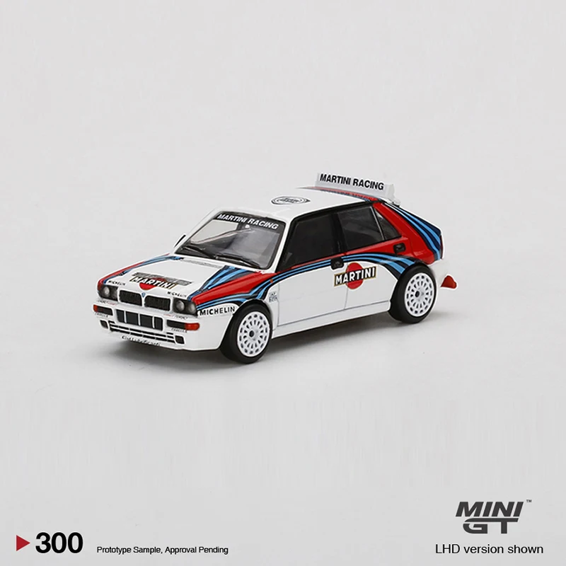 Предзаказ MINI GT 1:64 модель автомобиля Lancia Delta HF встроенная эвольция Martini покрытая