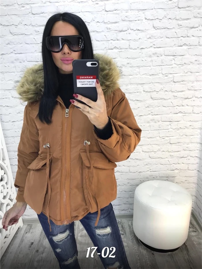 Летний стиль короткий меховой воротник хлопковое пальто AliExpress EBay