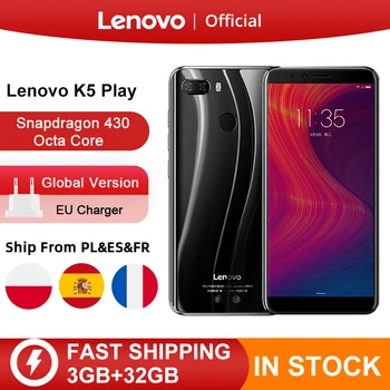 

Global Version Lenovo K5 Play 3GB 32GB Snapdragon 430 Octa Core Smartphone 1.4G 5.7" 18:9 Fingerprint Android 8 13.0MP Camera