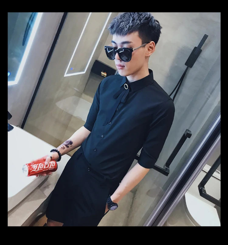 Camisa Masculina, мужская рубашка с коротким рукавом,, мужская повседневная приталенная рубашка, свадебные рубашки, смокинги для ночного клуба, рубашки, Chemise Homme