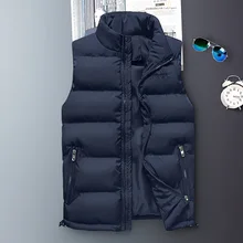 Пуховый хлопковый жилет, мужской осенний и зимний трендовый жилет в Корейском стиле, стиль, толстое повседневное теплое пальто Знаменитостей онлайн