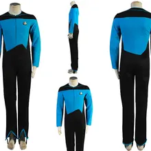 Звезда косплей Trek TNG медицинская научная форма Teal Косплей Карнавальный костюм на Хэллоуин костюмы