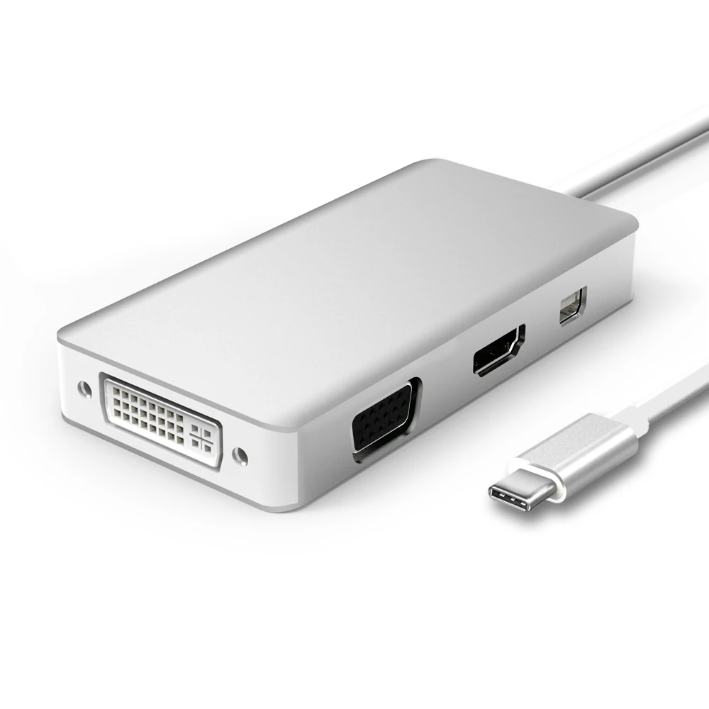 Thunderbolt 3 док-станция USB C type c к Mini Displayport HDMI VGA DVI DP конвертер для MacBook Pro Dell XPS USB C