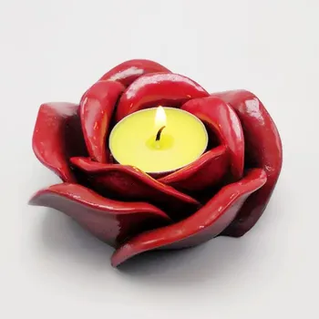 

Creative rose candle holder silicone mold handmade resin plaster craft mold interior decoration tool