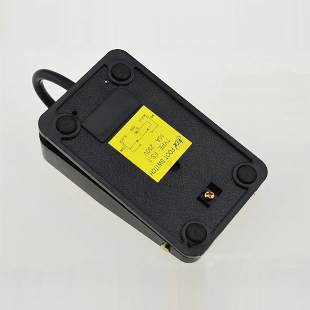 250V 10A SPDT NO NC нескользящий металлический мгновенный Электрический выключатель с педалью с длиной кабеля 1 м