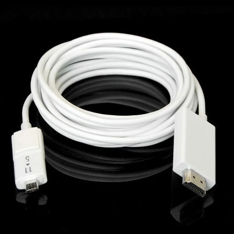 2,5 M Micro 5 Pin& 11 Pin Micro-USB MHL к HDMI 1080P HDTV кабель для телефона Android для huawei/xiaomi/samsung s2 s3 s4 s5
