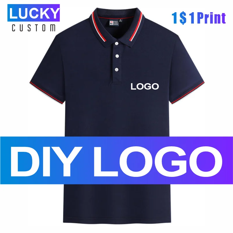 Breathable Solid Color Polo Shirt Custom Design Company Brand Logo/print Embroidery Business Casual Short Sleeve 4xl | Мужская одежда