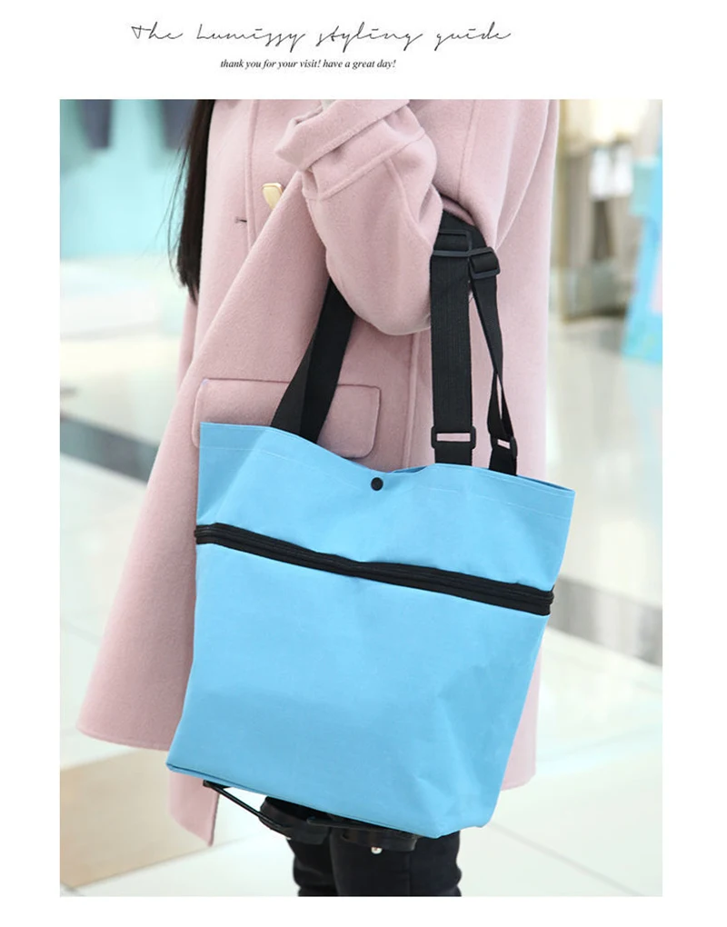 Folding Storage Bag High Capacity Shopping Food Organizer Trolley Bag On Wheels Bags Portable Shopping Bags Buy Vegetables Bags