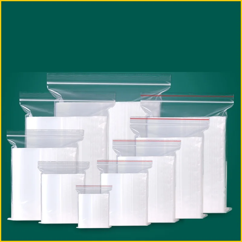 

High-grade thick 0.16mm transparent plastic ziplock bag, food shopping bag, multifunctional sealed packaging bag PE storage bag