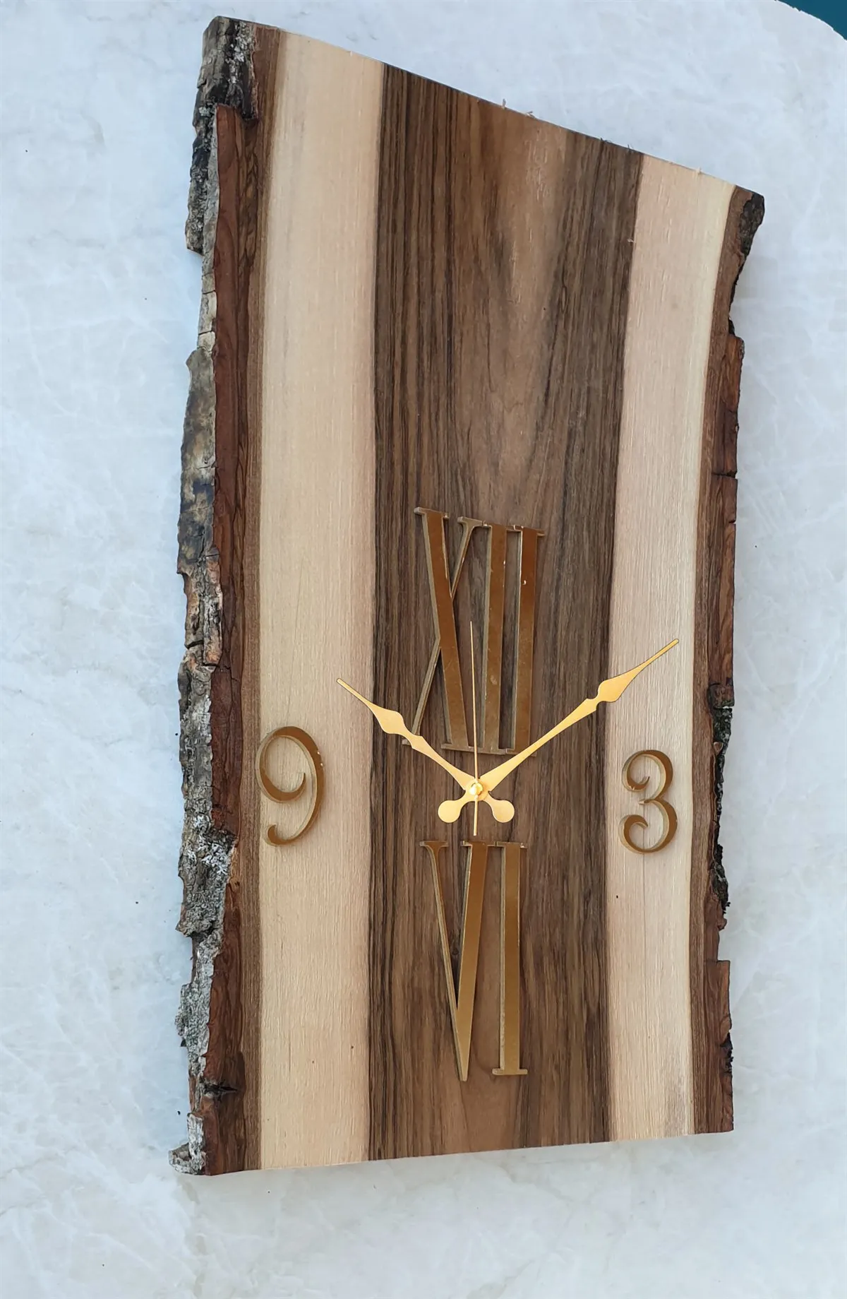 Markakanvas Natural Wood Walnut Wall Clock Clocks Wall Home Decor Living Room Wall Clocks Aliexpress