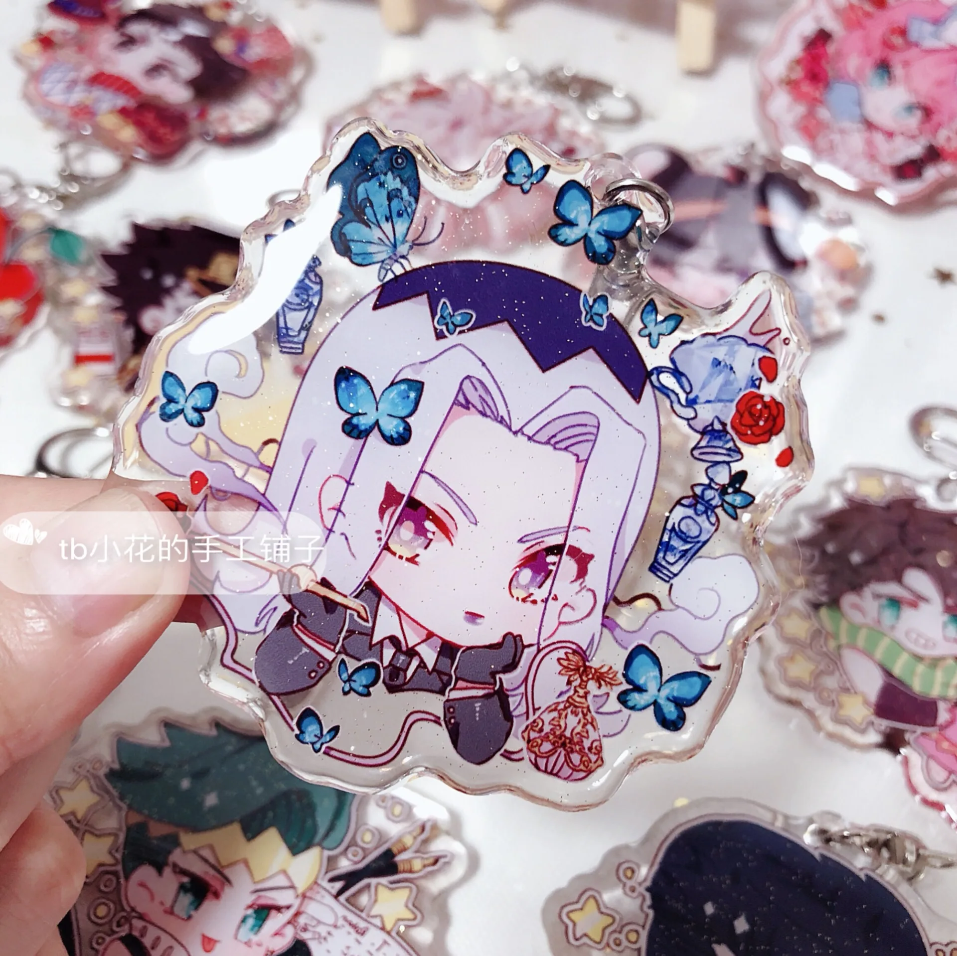 08 JOJO невероятное приключение Золотой ветер Bucciarati Kujo JotaroHigashikata Josuke фигурка Косплей акриловый брелок Подвеска для ключей - Цвет: 08