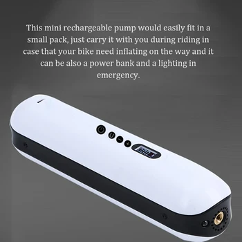

Bike Pump Electric Inflator Bicycles Cycle Air Pressure Pump Rechargeable Cordless Tire MTB Road Car Tyre Air Inflator