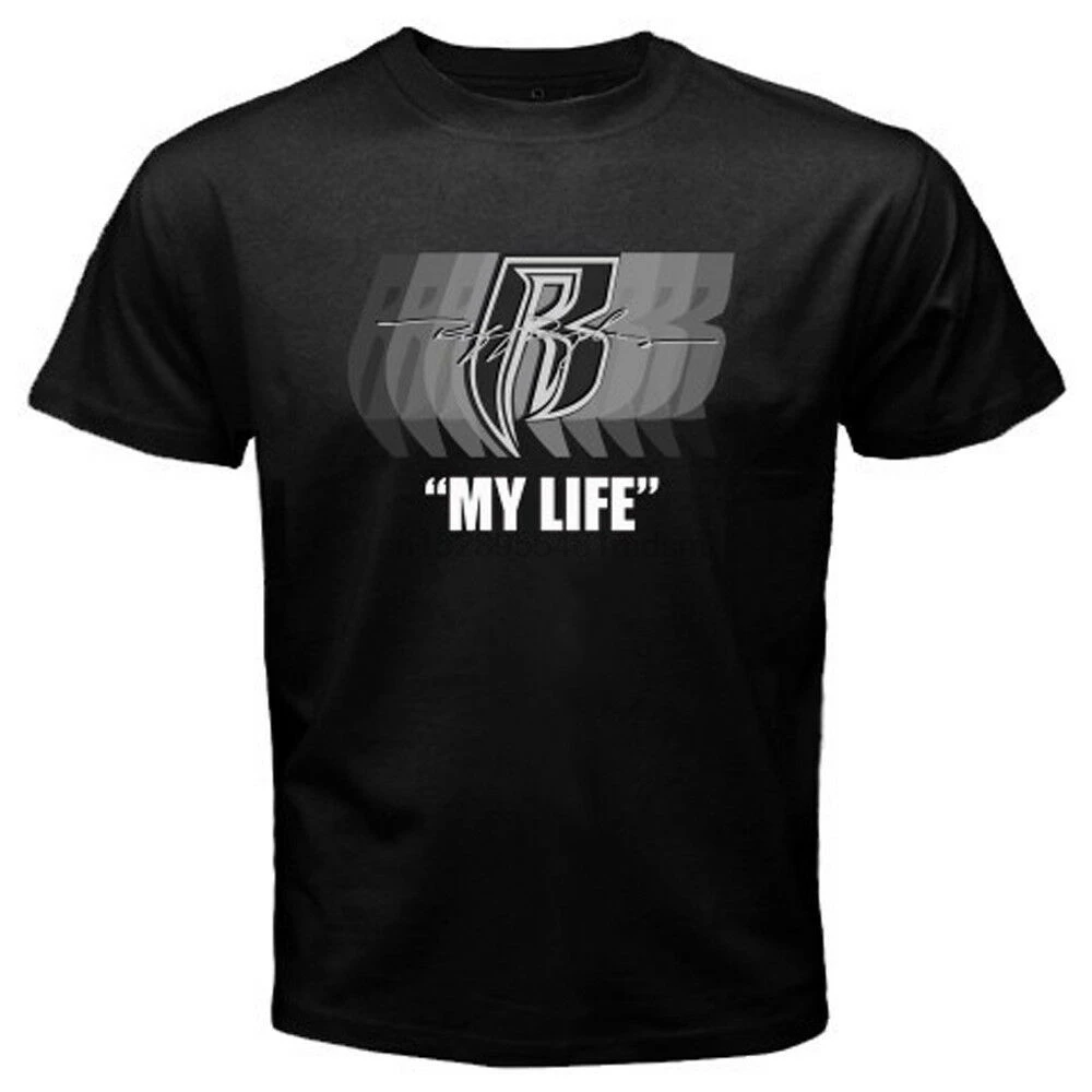 New RUFF RYDERS MY LIFE Rap Hip Hop Logo Men Black T-Shirt Size S to 3XL |