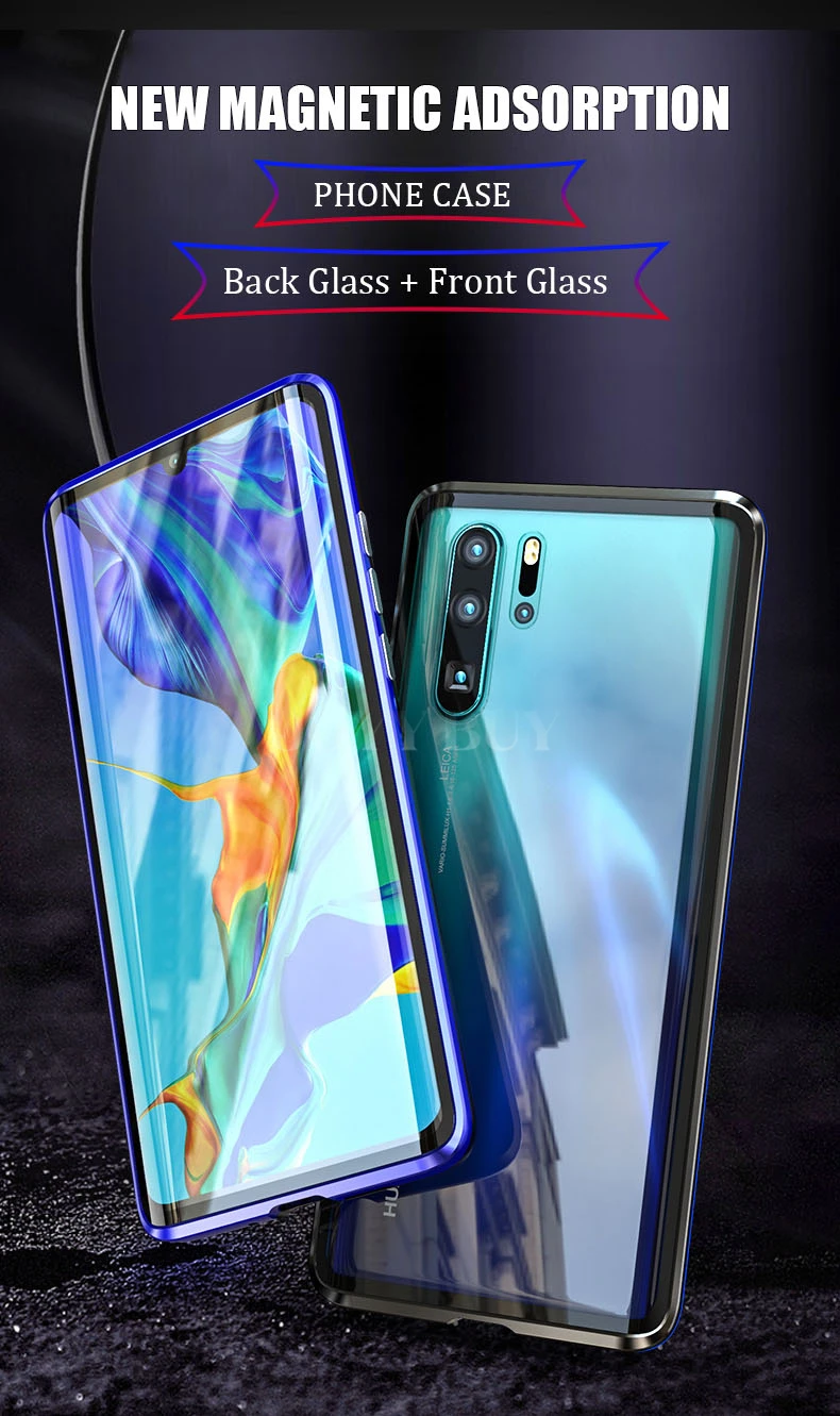 360 полный защитный чехол для телефона huawei P30 Pro, Магнитный чехол для P30 Pro, противоударный металлический Bumber P 30 Pro P30Pro