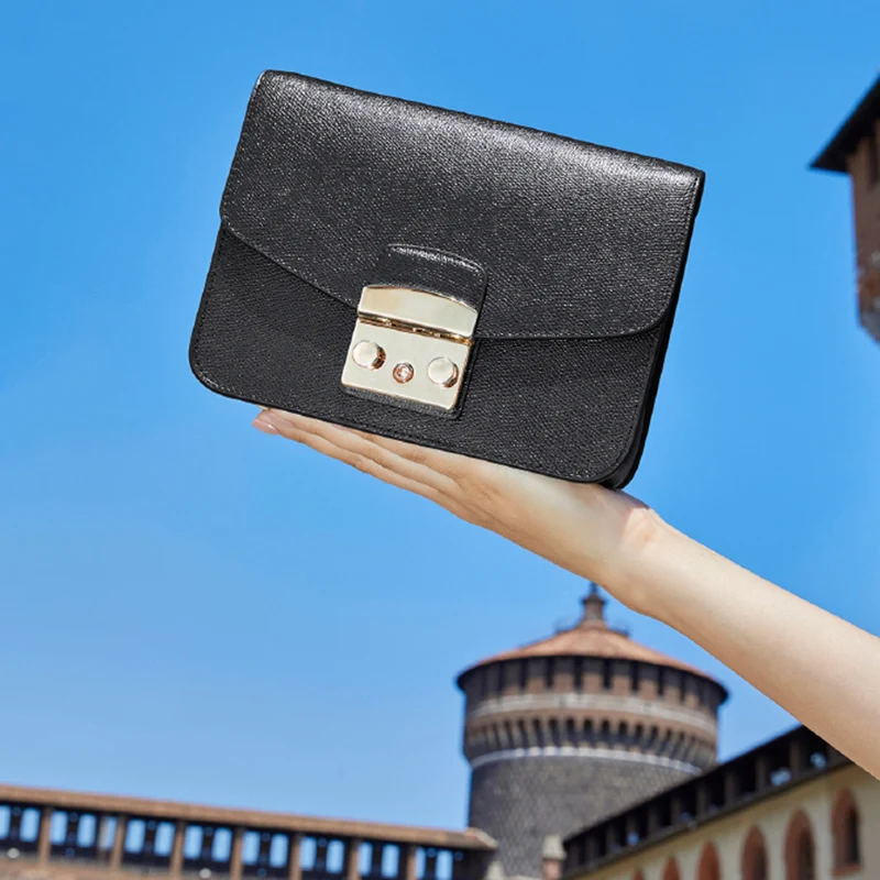 

2019 luxury brand genuine leath classic candy-colored chain flap bag single-shoulder diagonal span lock bag female