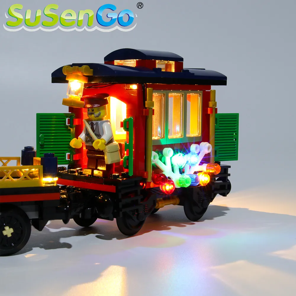 SuSenGo светодиодный светильник Набор для Creator 10254 зимний праздник поезд блоки светильник ing набор совместим с 36001(модель не входит в комплект