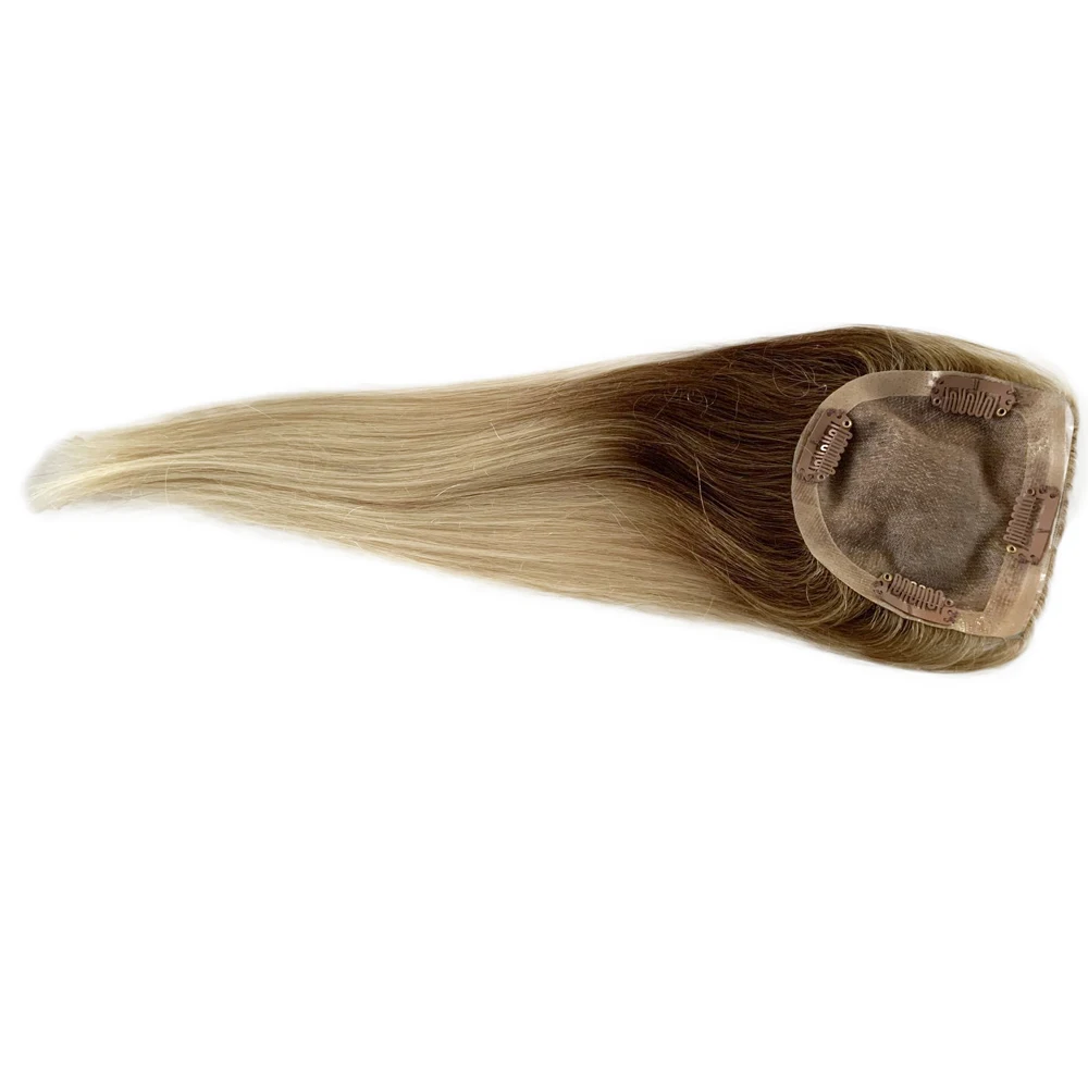 bymc 7 10cm ombre blonde haar toupet frau top stuck europaischen remy haar ein stuck haar topper mono clip perucke fur weniger haar frauen hair pieces toppers aliexpress