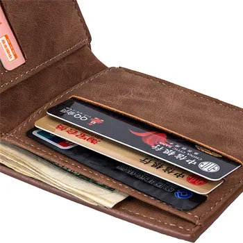 Fashion mini slim wallet mens money purse coin bag zipper short men wallet card holder compact money purses
