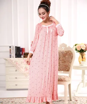 

Modal Women nightgowns XXL Embroidery Oversize Fat Night Dress Home Dress Female Mom Girl nightdress sleepwear
