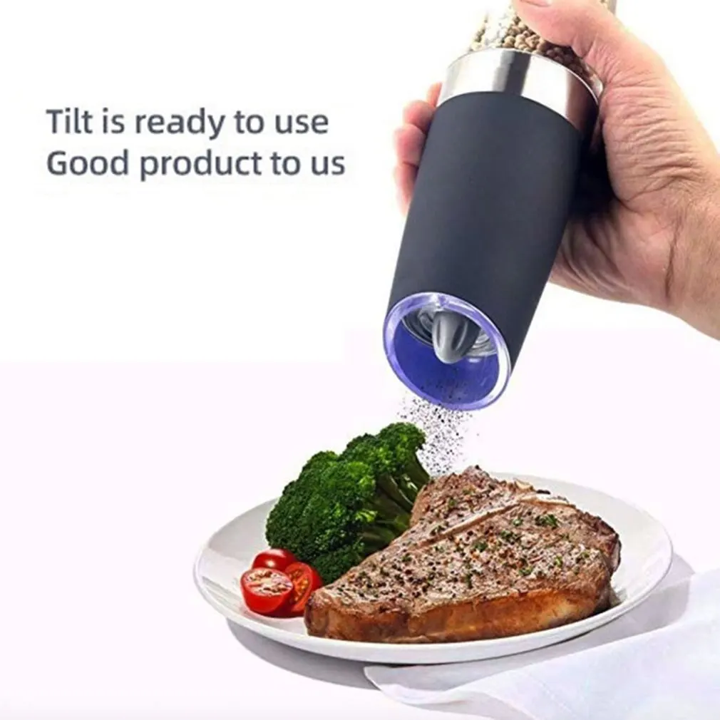 Electric Induction Mill Black Pepper Grinder Kitchen Household Sesame Pepper Paste Pepper Grinding Bottle