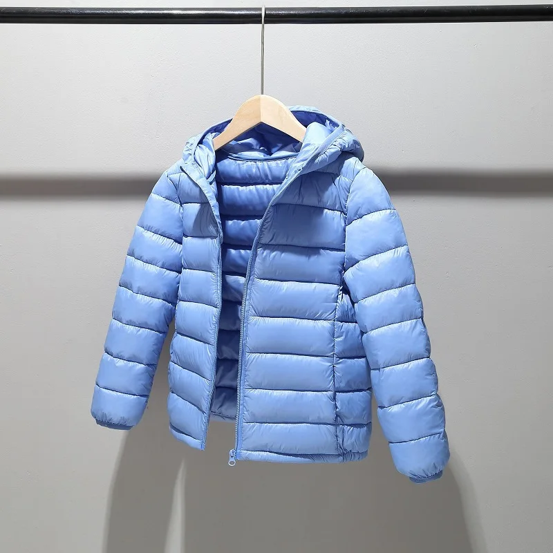 Зимняя куртка и пальто для маленьких мальчиков 4-12 лет модная зимняя куртка и верхняя одежда из хлопка для маленьких мальчиков детское теплое хлопковое стеганое пальто для мальчиков - Цвет: S03-wathet
